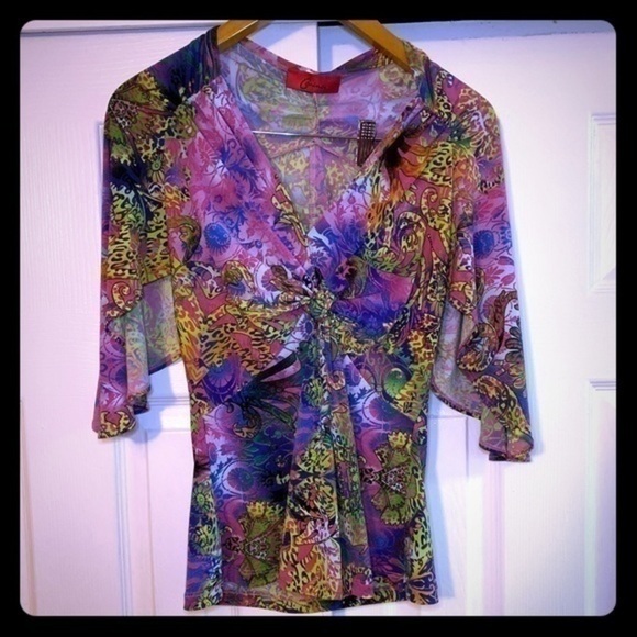Carina Colorful Design Top Size Small - Picture 1 of 7
